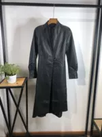 Da dài đầu máy áo khoác da 2018 mùa xuân và mùa thu mới của Hàn Quốc phiên bản của mỏng giảm béo GN8806 áo khoác da nữ đẹp