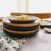 Nhật bản Đen Walnut Elm Đĩa Sushi Snack Món Ăn Bánh Nuts Hạt Giống Terry Saucer Vòng Gỗ Tấm thìa gỗ Tấm