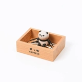 Jeancard Creative Wood Panda Magnetic Heress Box Приобретенную коробку с покрытием милый настольный орнамент