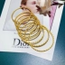 3D Hard Gold Frosted Bracelet Classic Twist Bracelet Fine Bracelet 999 Pure Gold Fashion Gold Bracelet Gift Girl - Vòng đeo tay Cuff