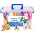 Đất sét siêu nhẹ 24 màu plasticine không độc màu pha lê bùn trẻ em làm bằng tay mềm đất sét không gian đất sét cô gái phù hợp đất sét play doh Đất sét màu / đất sét / polymer đất sét,