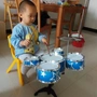 Trống trẻ em mới bắt đầu thực hành trống mô phỏng trống jazz đồ chơi âm nhạc laser năm trống 1-2-3 tuổi đàn cho bé