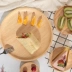 Nhật Bản phong cách đĩa gỗ rắn đĩa gỗ sồi khay bánh mì tấm tròn trái cây tấm ăn tối tấm gỗ salad - Tấm đồ dùng nhà bếp bằng gỗ Tấm