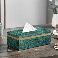 Peacock Green Marble Paper Box Phnom Penh (Long)