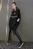 Trạm châu âu mùa thu phụ nữ 2018 mới hàng Châu Âu triều thời trang lỏng in chữ thời trang áo len váy xà cạp mùa thu Áo len