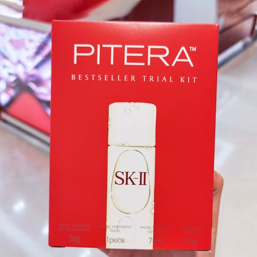 Sk-ii, набор для ухода за кожей для профессионального использования, комплект, маска для лица для путешествий, очищающее молочко, 4 предмета