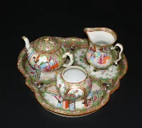 В поздней династии Цин Тонгжжи Гуансю период, Гуанчжоу Фарфор Гуанкай Породовой чашкой чай чай чай чай чай