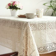 New Countryside Sinh thái rỗng bông handmade bảng crochet vải khăn trải bàn khăn trải bàn tròn bảng vải rèm vải nền - Khăn trải bàn
