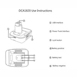 DCA1820 Адаптер аккумулятора Демонстрация 18/20 В литийная батарея 18 В. Старый инструмент Никель Электрик