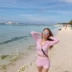 Áo tắm Hàn Quốc chống nắng snorkeling sứa nữ eo cao bảo thủ chia hai tay áo dài che bụng phao phù hợp với ba mảnh bộ đồ bơi nữ 2 mảnh	 Bộ đồ bơi hai mảnh