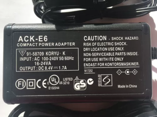 Применимая камера Canon SLR Camera EOS 5D2 5D3 7D 70D 60D 60D Адаптер внешнего питания ACKE6