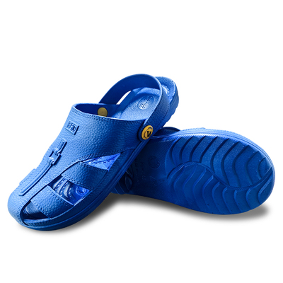 Dép bảo vệ ngón chân chống tĩnh điện không bụi nhà xưởng sạch màu đen làm việc mùa hè giày dép Baotou giày thoáng khí 