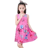 Детская летняя юбка, детский хлопковый наряд маленькой принцессы, пляжное платье, детская одежда