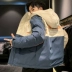 Áo khoác cotton nam mùa đông dày áo liền quần xuống áo khoác nam 2019 xu hướng mới Áo bèo cotton đẹp trai Hàn Quốc - Bông