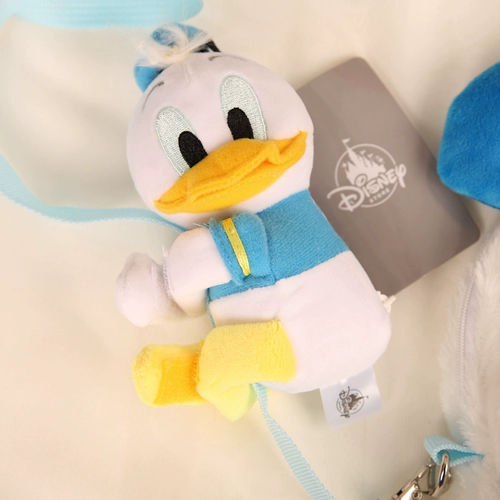 Плюшевый школьный рюкзак, подвеска на липучке, кукла, монеты