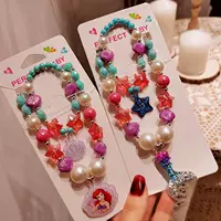 Детское ожерелье и браслет для принцессы, ювелирное украшение, в корейском стиле, русалка, подарок на день рождения