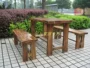 Spike Carbonized bàn ghế ngoài trời Đồ gỗ củi Đồ gỗ rắn Đồ gỗ và bàn ghế gỗ - Bàn ghế ngoài trời / sân bàn ghế ngồi ban công