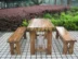 Spike Carbonized bàn ghế ngoài trời Đồ gỗ củi Đồ gỗ rắn Đồ gỗ và bàn ghế gỗ - Bàn ghế ngoài trời / sân bàn ghế ngồi ban công Bàn ghế ngoài trời / sân