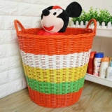Корзина для белья, пластиковая плетеная корзина для хранения, игрушка