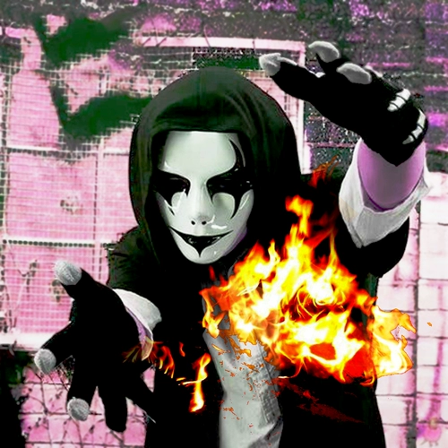 Douyin Hip -Hop Male V -Character Призрачный