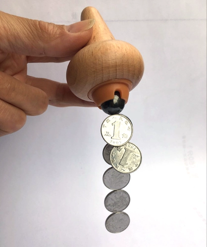 Принесение шарика сплошной древесины головы дети Meridian Lymph Acupoint Massage Stick Магнитная терапия точка стержня оригинальное точечное массажное устройство