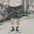 Raul mùa hè Đàn ông Nhật ngụy trang lỏng lẻo năm điểm quần hip hop thủy triều thương hiệu quần yếm quần âu retro - Crop Jeans quần ngố nam Crop Jeans