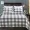 Trung tính hiện đại được chần bởi chiếc giường kẻ sọc màu xám được phủ ba tấm vải cotton đôi mỏng có thể giặt được - Trải giường