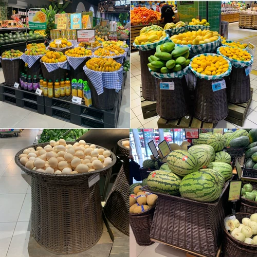 Творческий супермаркет Накаджима Пакетный баскетбол, надежная овощная корзина, фруктовые баскетбольные фрукты и растительные баскетбольные пластиковые пластиковые поездки.