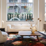 Moooi Cloud Импортированная выставочная выставочная выставочная ткань Комфортный диван с гостиной гостиной карлика и стула для ног
