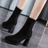 Демисезонные сапоги, демисезонная обувь на высоком каблуке, по фигуре, средней длины