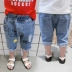 Trai cắt quần mỏng phần 2018 trẻ em mùa hè mới jeans lỗ quần quần Hàn Quốc phiên bản của quần short trẻ em thủy triều quần áo trẻ em nam Quần jean