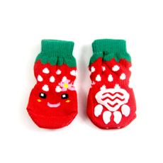 Носки для животных 博美圣诞喜庆新年袜小型犬室内防掉防滑袜泰迪比熊幼犬防刮花袜子