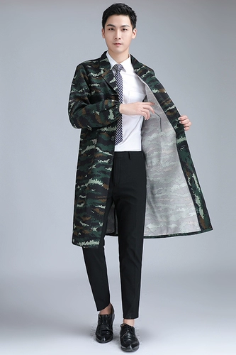 Униформа медсестры для работы, камуфляжный износостойкий длинный нагрудник, рабочая одежда, большой размер, свободный крой