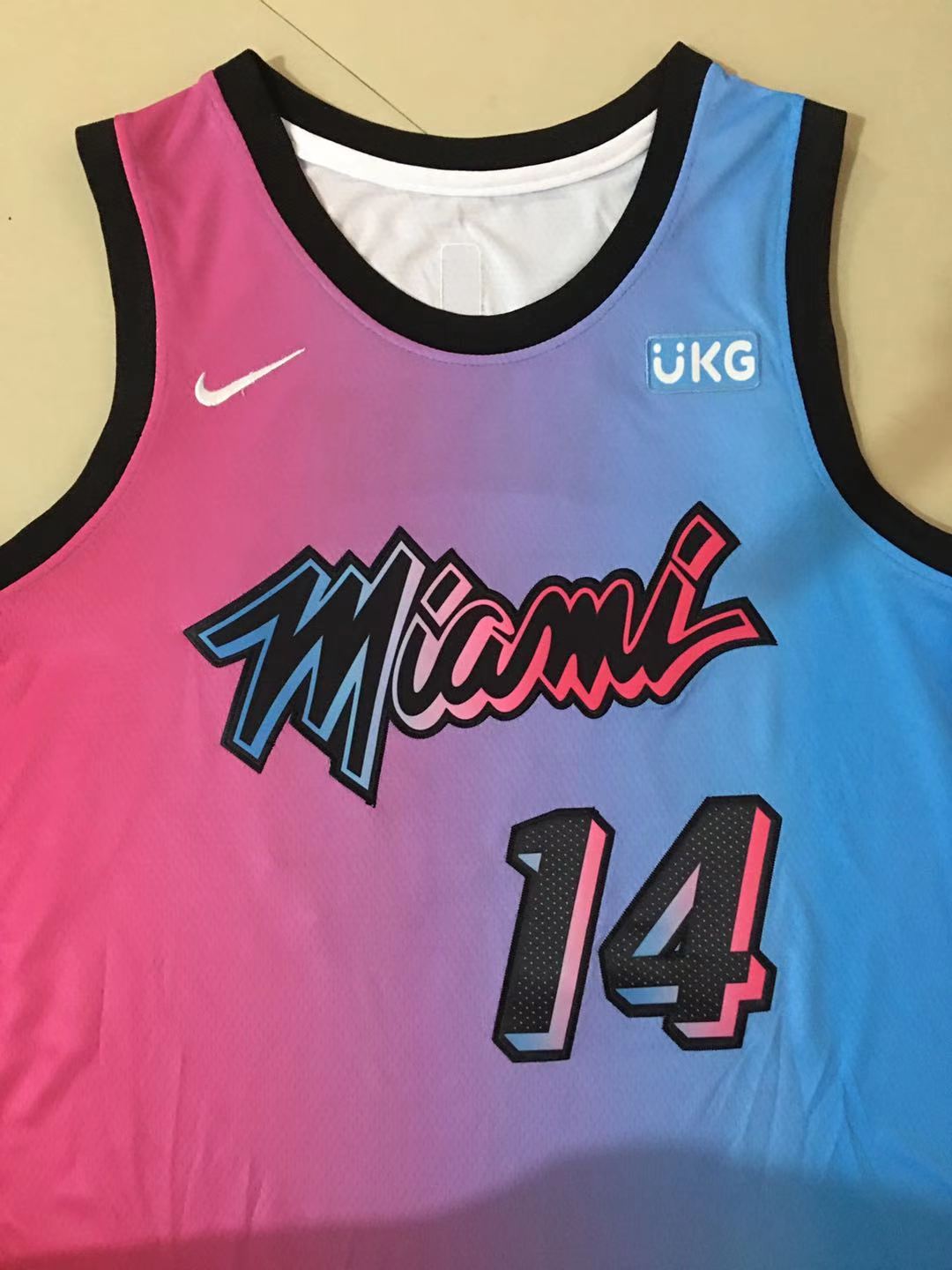 Heat's New 14 Gradient City EditionThe heat No. 3 Wade Jersey men and women Basketball clothes No.22 Butler Jersey City Edition Basketball clothes vest
