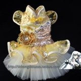 Частный домашний питомец Золотая битва одежда для собаки Cheongsam Платье Pet осень и зимняя одежда Новая год приветствует кошачья одежда Pet Cheongsam