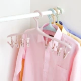 2pcs clothes hanger rack clips plastic socks bras hooks