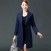 Mẹ nạp áo cashmere nữ hai mặt trung và dài phần phụ nữ trung niên của mùa thu quần áo len coat trung niên áo len