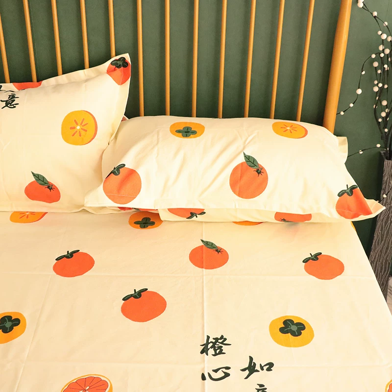 All -cotton encrypted oblique cotton cloth /old coarse cloth broken floral dormitory girl pure cotton sheet quilt pillow case
