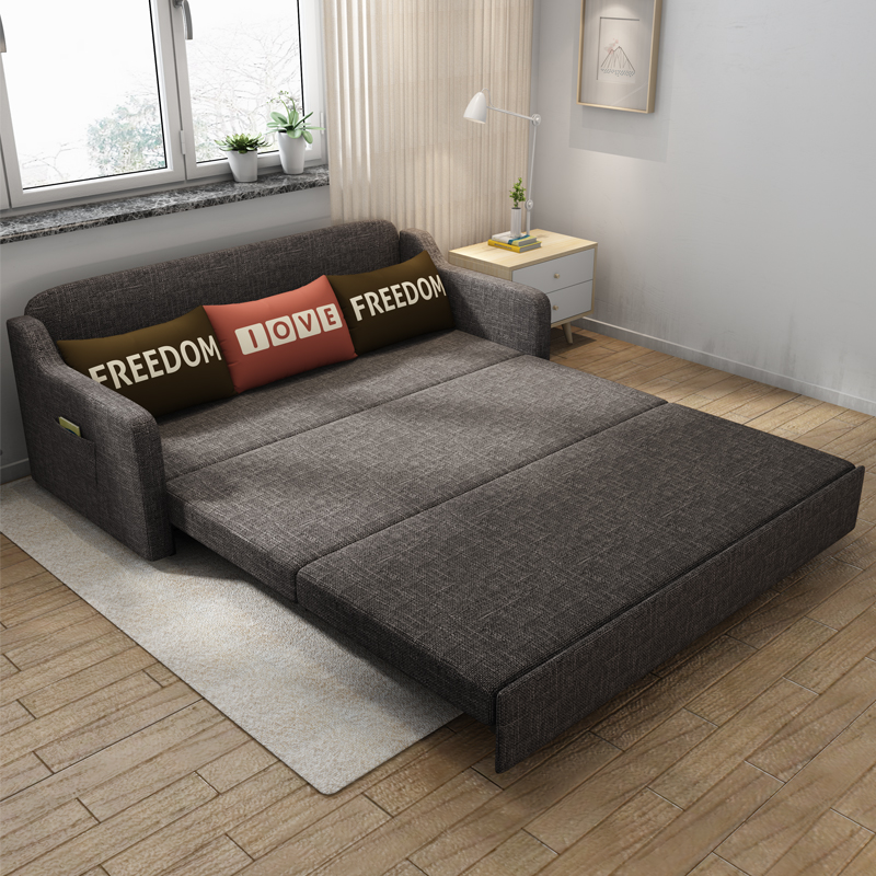 Купить Диван-кровать Складной Латекс диван-кровать в гостиной небольшая квартира двойной 1. 5 метров двойного использования 2-метра три лица Многофункциональный 1. 8 ткань 1.5 1.8 в интернет-магазине с Таобао (Taobao) из Китая, низкие