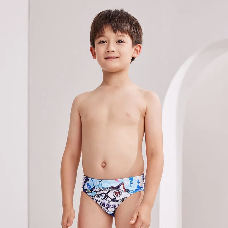 zoke chouke children boys small middle school big boys adolescent students professional training triangle swimming trunks quick drying