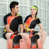 Форма для бадминтона, быстросохнущий дышащий теннисный комплект подходит для мужчин и женщин для настольного тенниса, 2019, в корейском стиле, короткий рукав