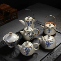 Заварочный чайник домашнего использования, керамический чайный сервиз, чай, большая японская ручка