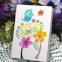 Модель 31 Цветочные птицы спасибо