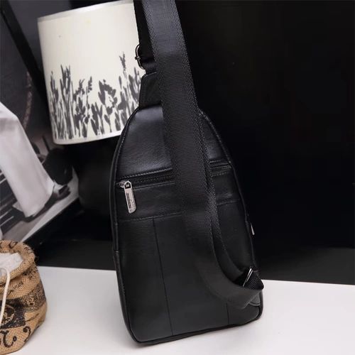 Нагрудная сумка, трендовая кожаная сумка на одно плечо для отдыха, 2018, из натуральной кожи, в корейском стиле