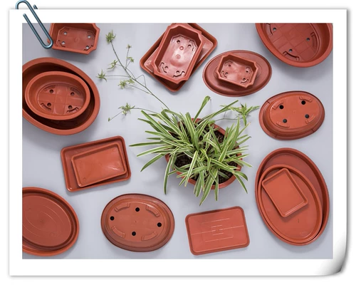 Прямоугольный пластиковый цветочный горшок