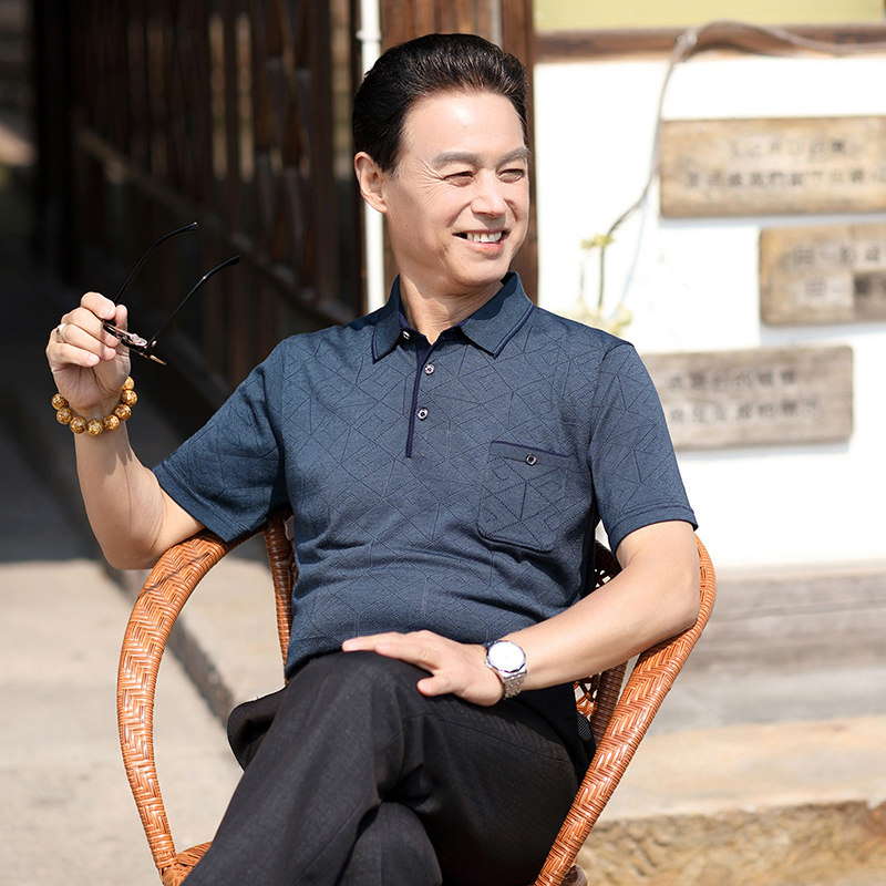 爸爸夏装短袖t恤40-50岁