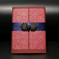 Цветы красного давления и синяя талия Отправьте 2 пустых внутренних страницах