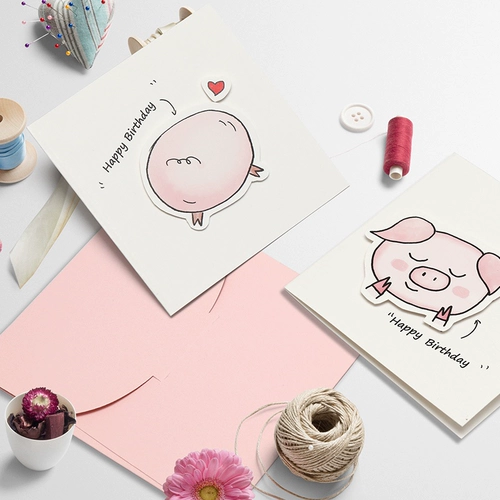 Мультяшная открытка подходит для мужчин и женщин, подарочная коробка для друга, подарок на день рождения