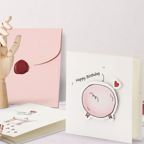 Мультяшная открытка подходит для мужчин и женщин, подарочная коробка для друга, подарок на день рождения