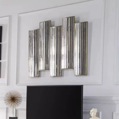 Ретро декоративное зеркалое, комбинированное диван, стена отеля простая фоновая стена творческая гостиная стена висеть